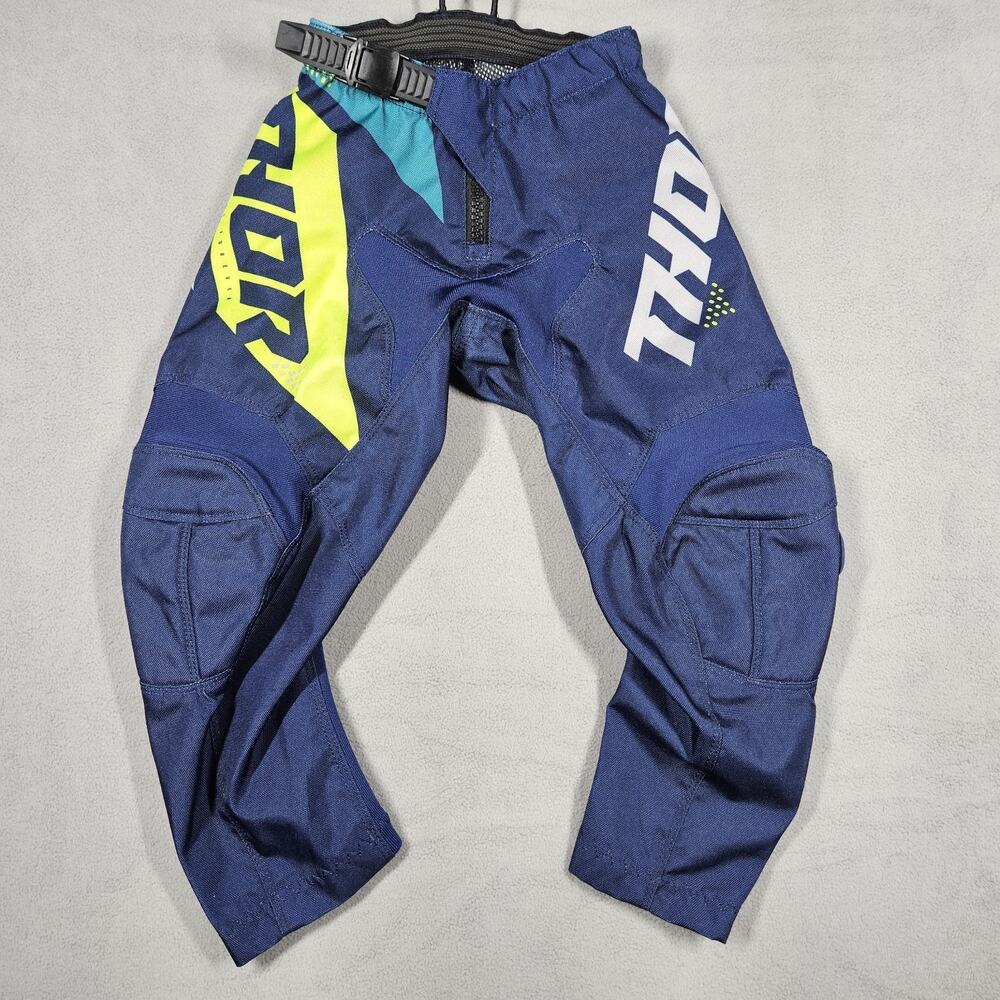Thor Sector Blade Motocross Pants Youth Kids 18 Blue Green Riding ATV